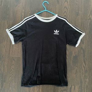 Adidas T-Shirt Embroidered trefoil w/ white stripe
